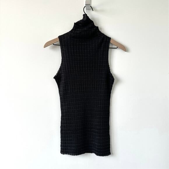 ZARA Black Semi-Sheer Sleeveless Top Size M - Picture 3 of 7